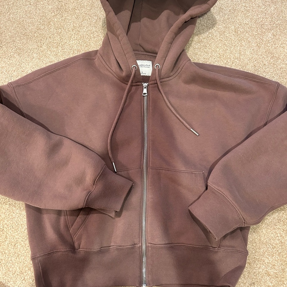 Abercrombie & Fitch Brown Hoodie Jacket